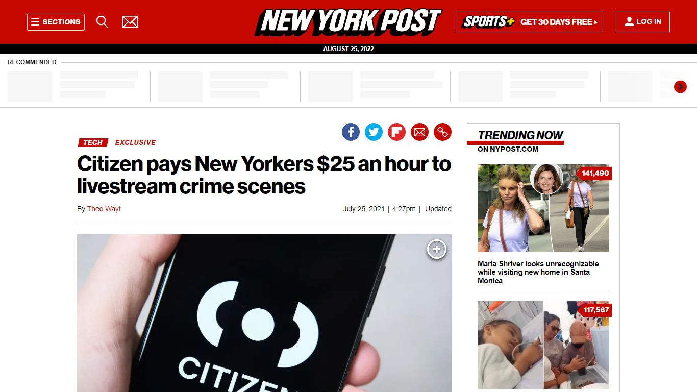 Citizen pays New Yorkers $25 an hour to livestream crime scenes