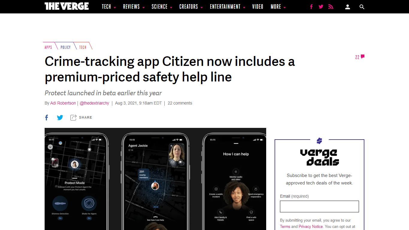 Crime-tracking app Citizen now includes a premium-priced safety help ...